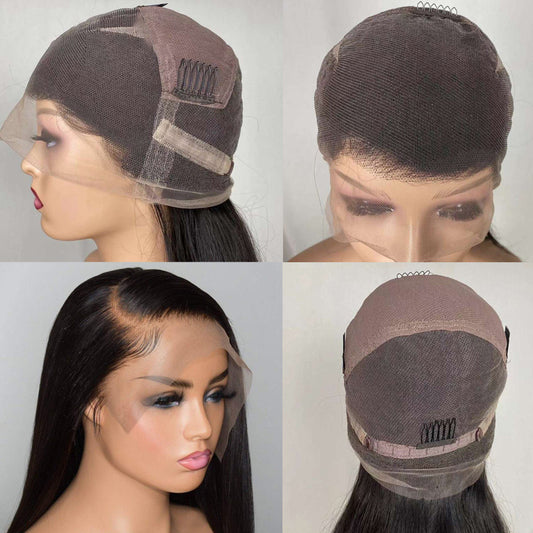 Perruque en dentelle complète avec cheveux naturels